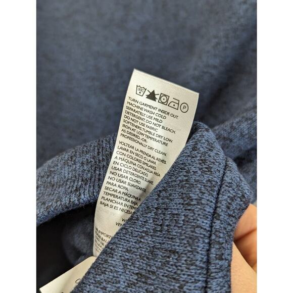 Eddie Bauer Pullover Mens Small Fleece Snap Button Radiator Blue Recycled Jacket - Picture 10 of 13